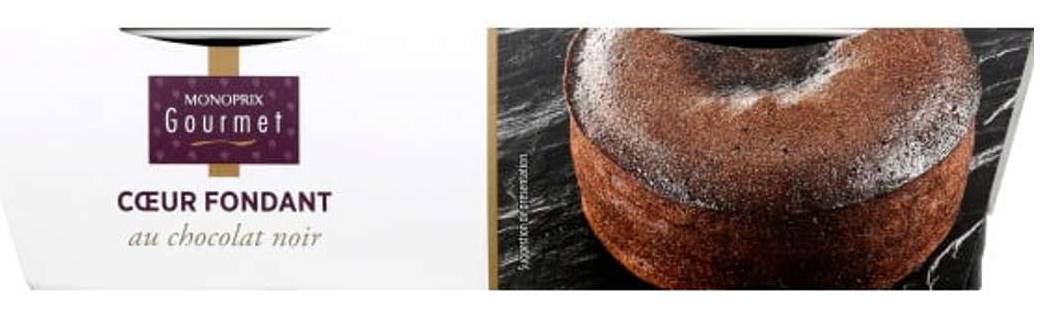 Monoprix Gourmet - Cœur fondant au chocolat noir (2)