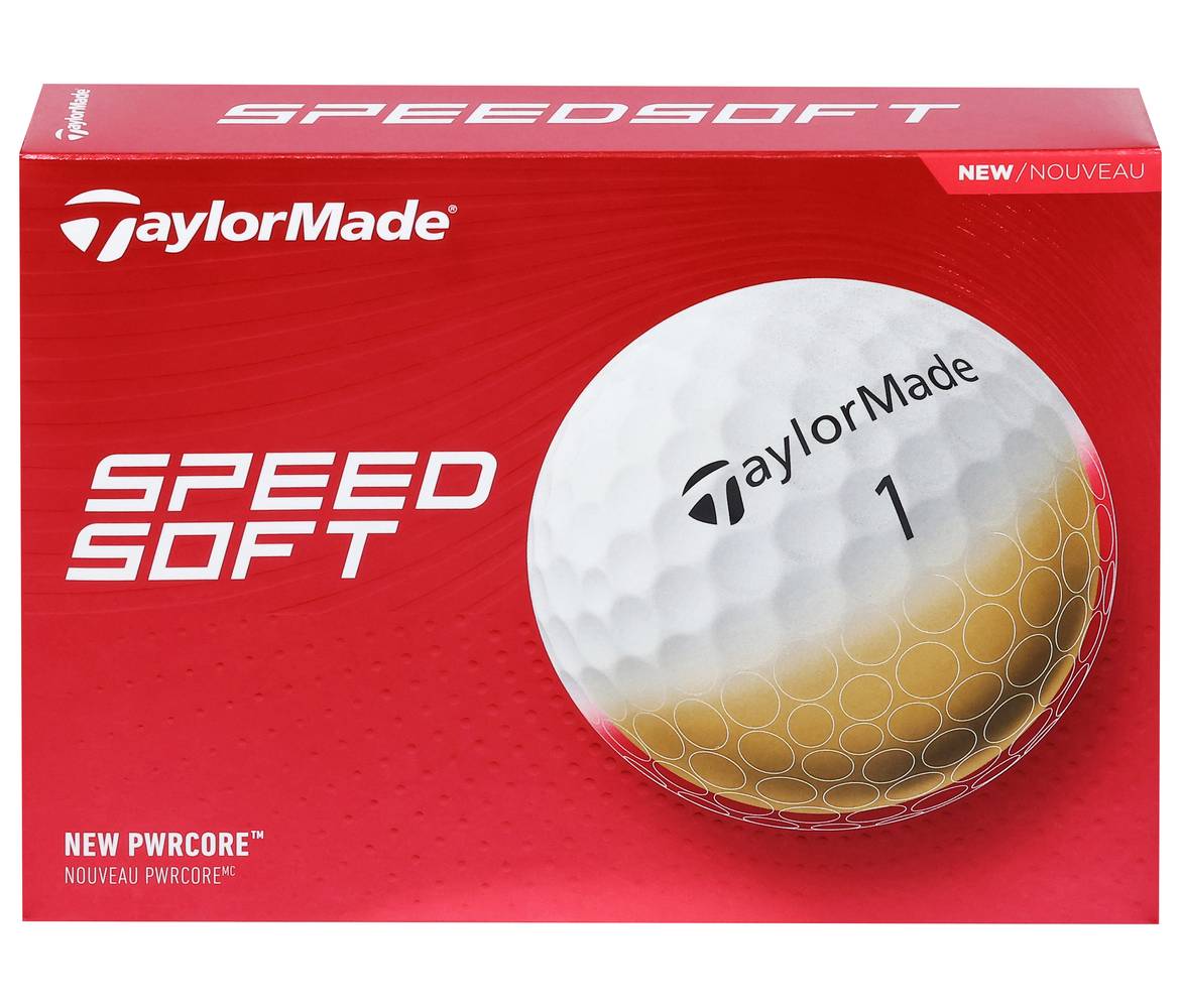 TaylorMade Speed Soft Golf Balls, White (12 ct)