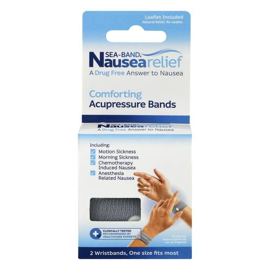 Sea Band Nausea Relief Acupressure Wristbands, 2 pcs