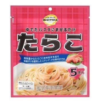 トップバリュ ベストプライス ゆでたパスタにまぜるだけ たらこ 5食入り