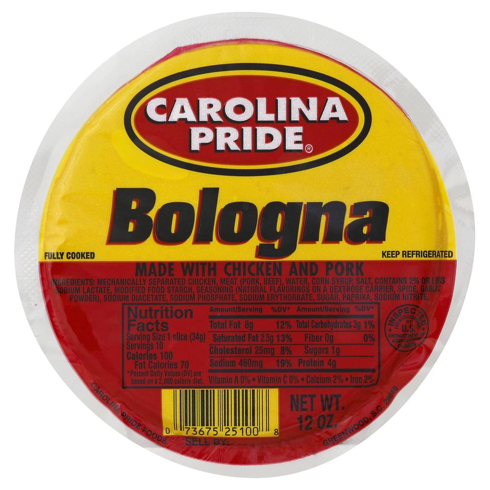 Carolina Pride Chicken and Pork Bologna (12 oz)