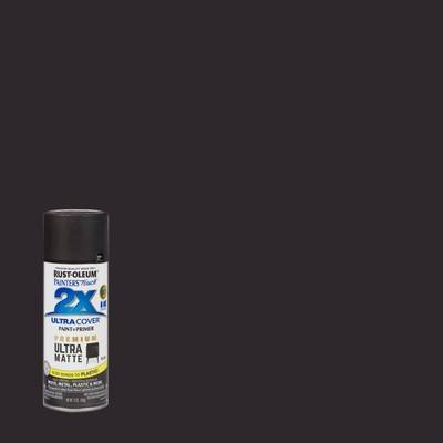 Painters Touch 2X Ultra Cover Paint + Primer Matte Spray, Black