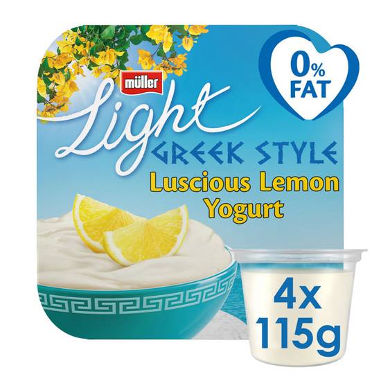 Müller Light Greek Style Luscious Lemon Yogurt 4 x 115g (460g)