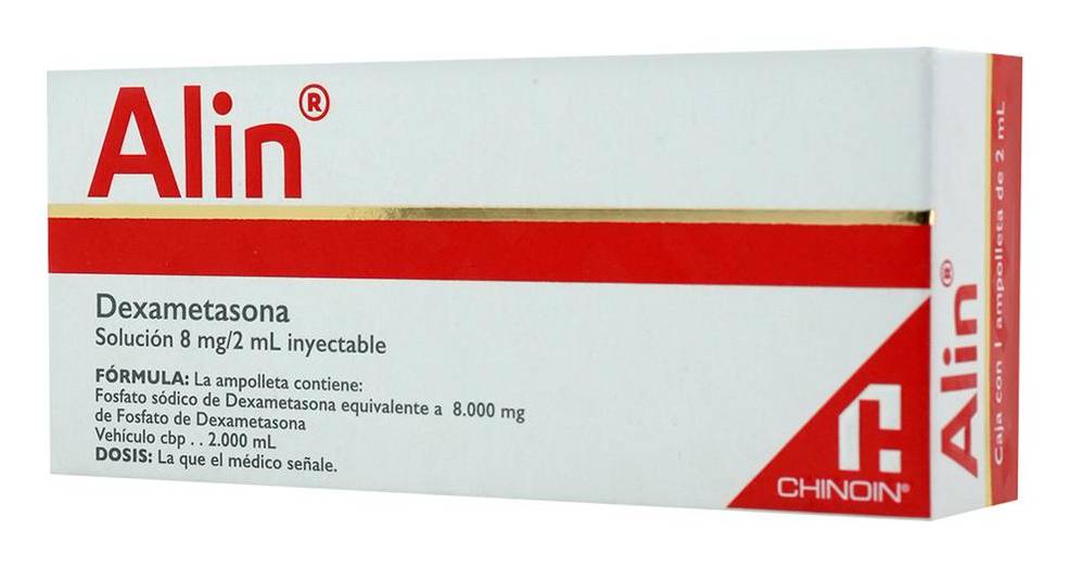 Alin · Dexametasona solución inyectable 8 mg/2 ml