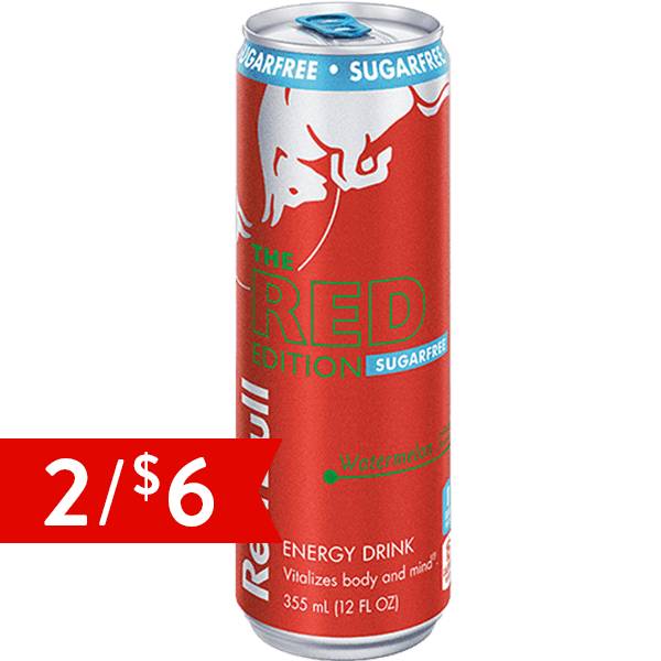 Red Bull Sugar Free Watermelon Energy Drink 12oz