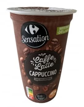 Café latte cappuccino Carrefour Sensation sin gluten 250 ml.
