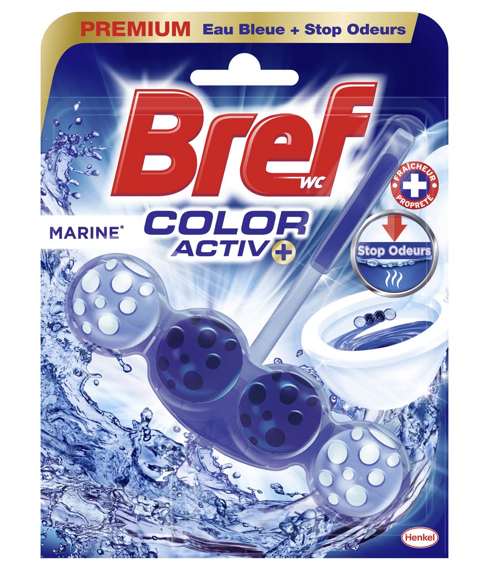 Bref - Bloc cuvette color activ+marine (50g)