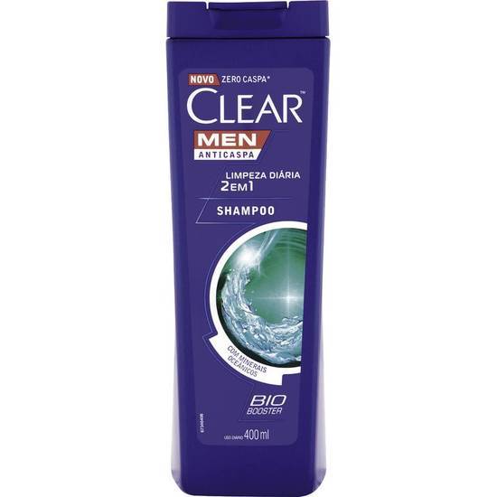 Clear shampoo men anticaspa limpeza diária 2 em 1 (400 ml)