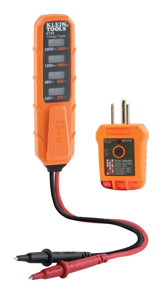 Klein Tools AC/DC Voltage and GFCI Receptacle Outlet Test Kit