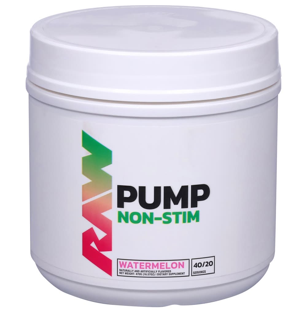 RAW Pump Non-Stim Supplement, Watermelon (16.2 oz)