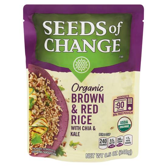 Seeds Of Change Organic Brown & Red Rice With Chia & Kale