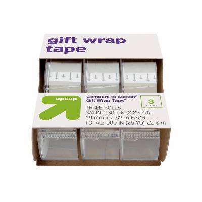 up&up Gift Wrap Tape Rolls, 3/4 In. X 300 In. (3 ct)