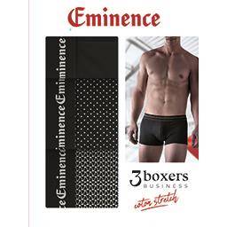 Eminence - Boxers homme Business coton Stretch T4/L, fanion/semi/noir