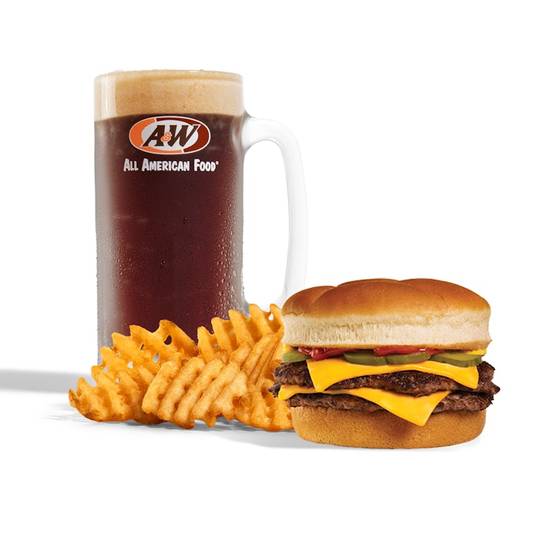 A&W Double Cheeseburger Combo