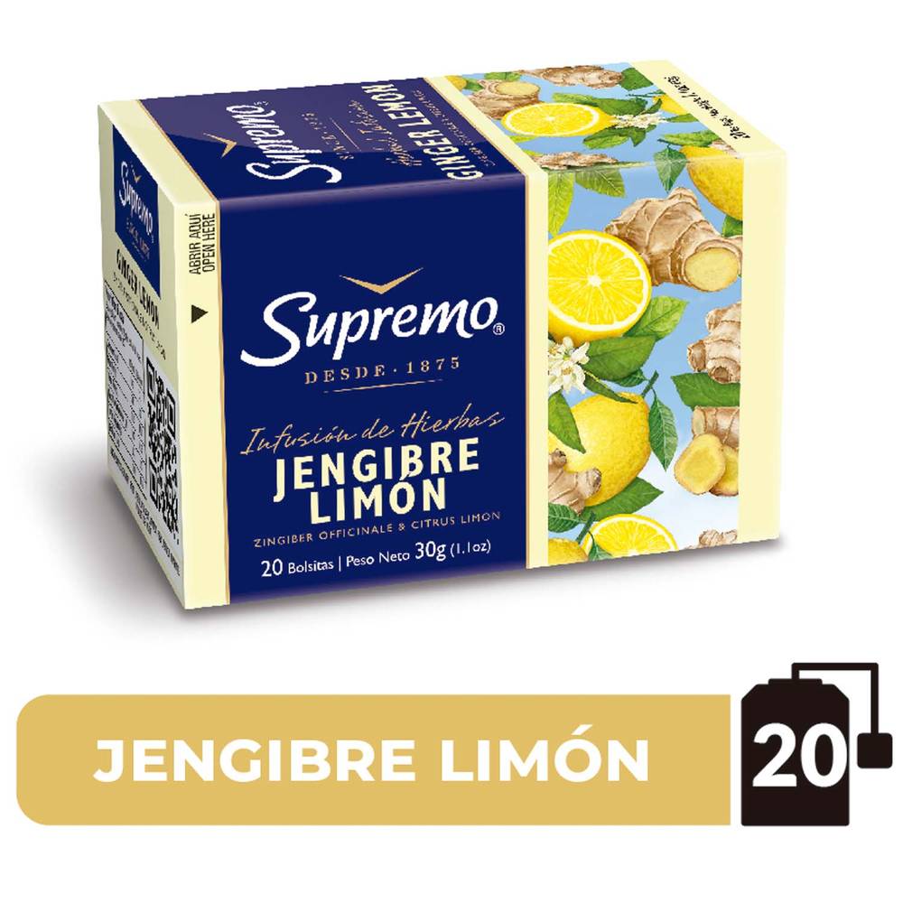 Supremo infusión hierbas jengibre limón (caja 30 g)
