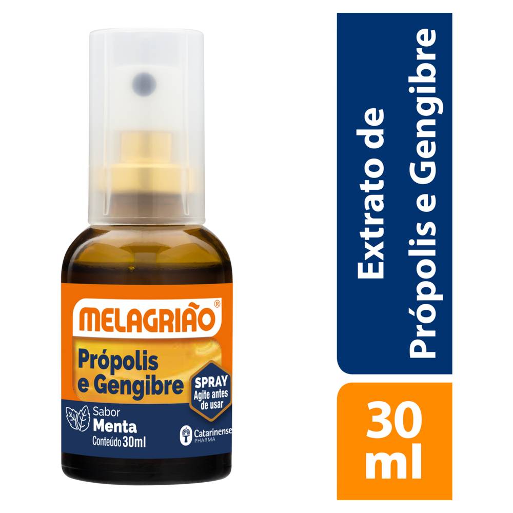 Melagrião própolis e gengibre sabor menta em spray (30 ml)