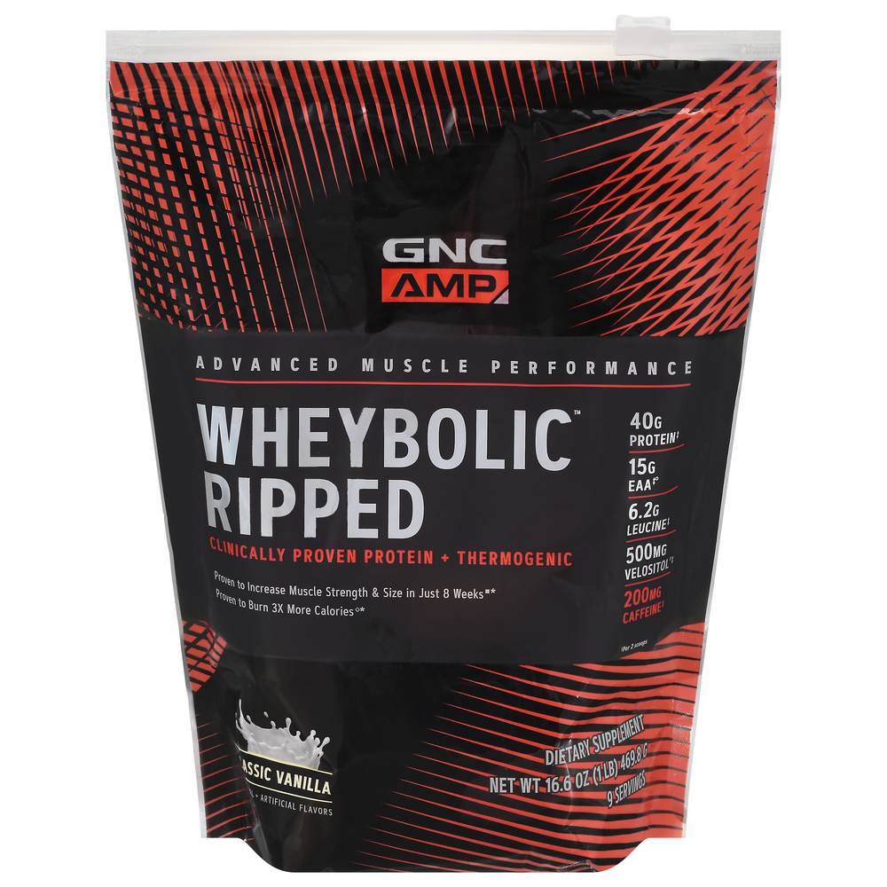 GNC Wheybolic Ripped Classic Vanilla Whey Protein (1.04 lbs)