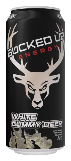 Bucked Up White Gummy Deer Energy Drink (16 fl oz)