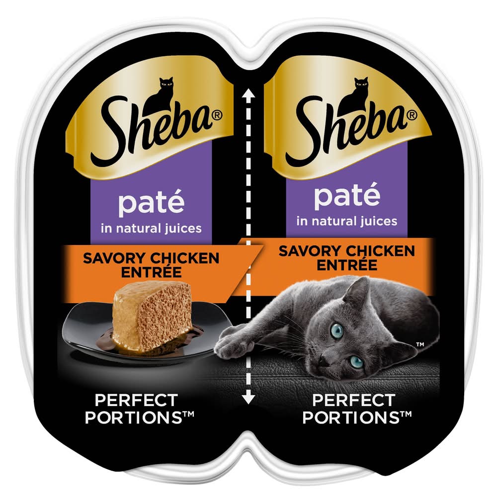 Sheba Perfect Portions Savory Chicken Flavor Pate Wet Cat Food - 2.64oz