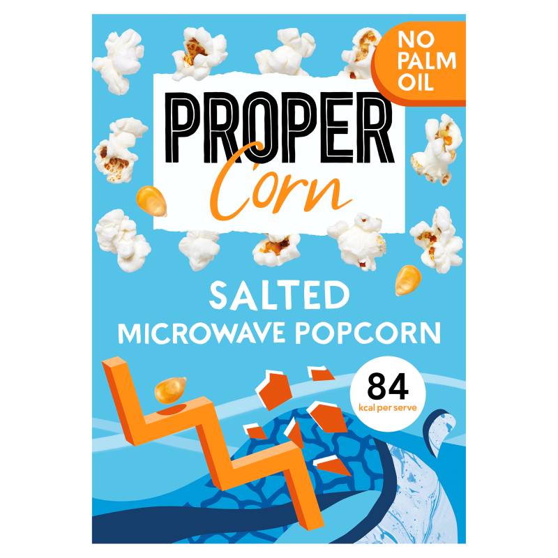 Propercorn Salted Microwave Popcorn 3pck