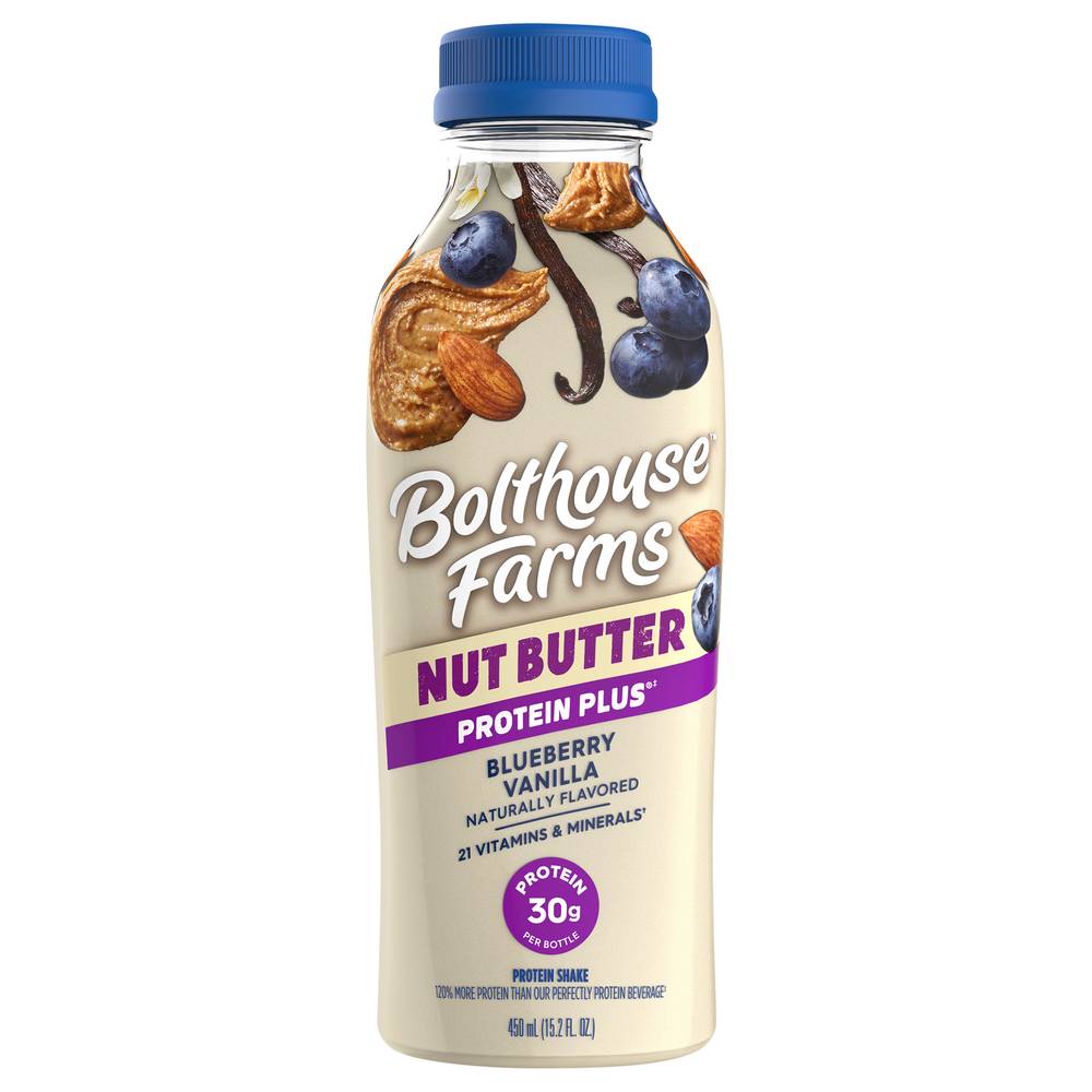 Bolthouse Farms Protein Plus Nut Butter Protein Shake, Blueberry-Vanilla (15.2 fl oz)