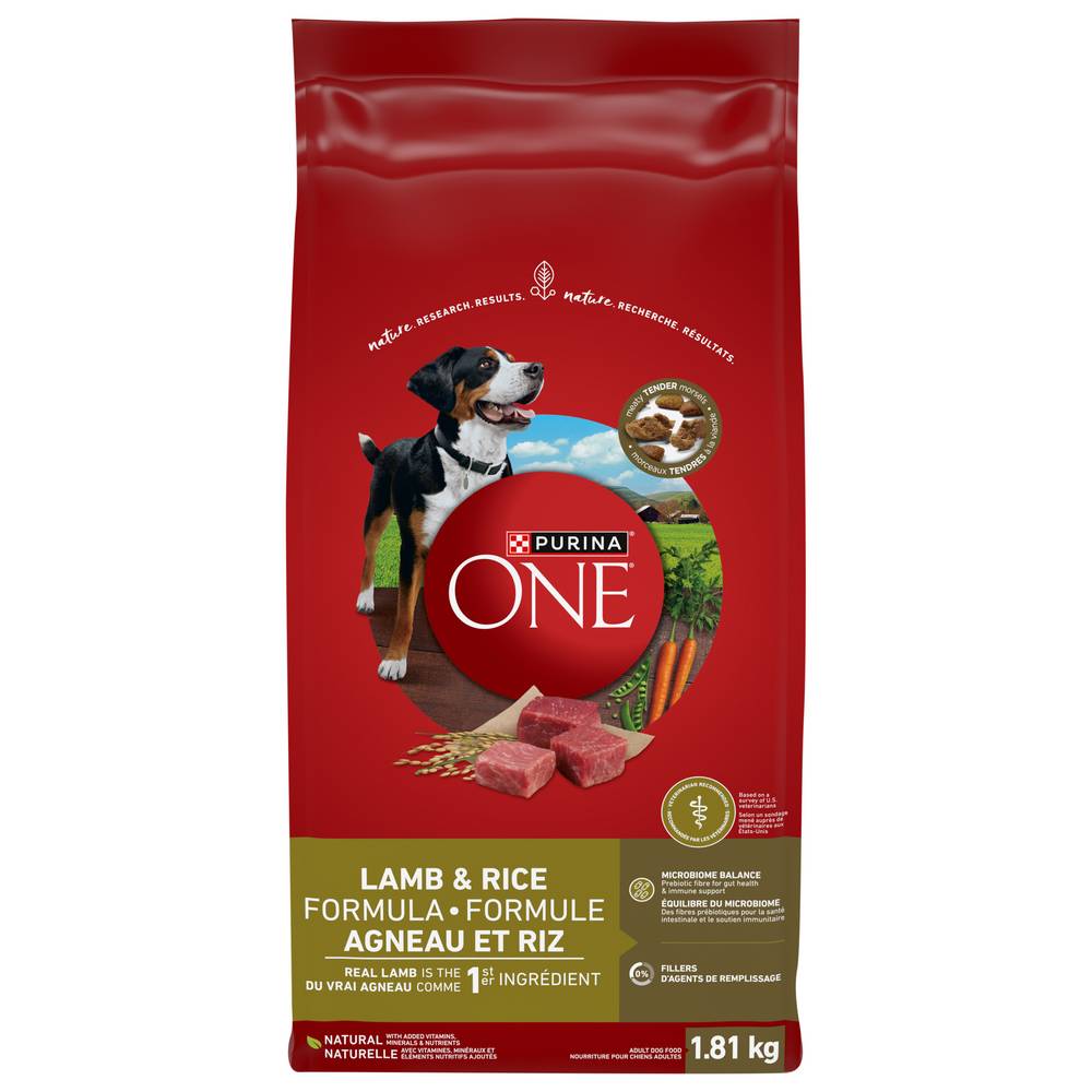 Purina One Lamb & Rice Formula Dry Dog Food (1.81 kg)