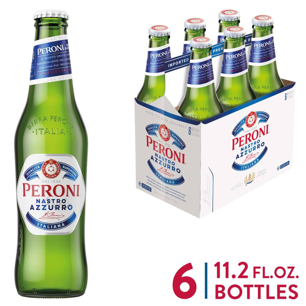 Peroni Nastro Azzurro Beer (6 ct, 11.2 fl oz)