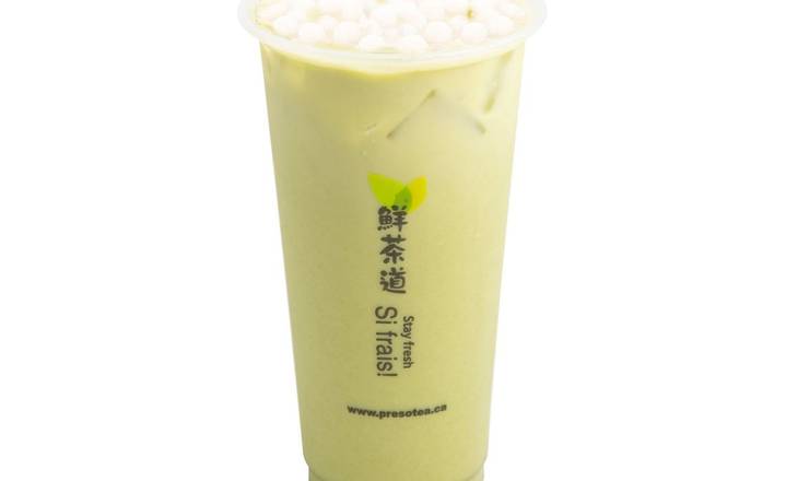 Macha Milk Tea with White Pearl 白果子青岚抹茶🍵