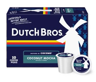 Dutch Bros Cocomo Coffee Pods, Coconut Mocha (0.24 lbs, 10 ct)