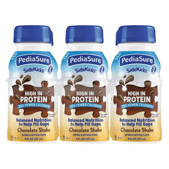 Pediasure Sidekicks Chocolate Protein Shake (6 ct, 8 floz)