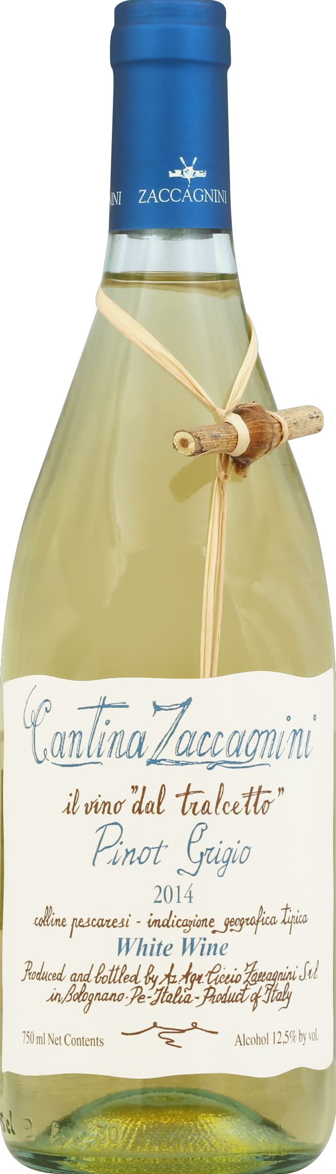 Cantina Zaccagnini Pinot Grigio White Wine, 2014 (750 ml)