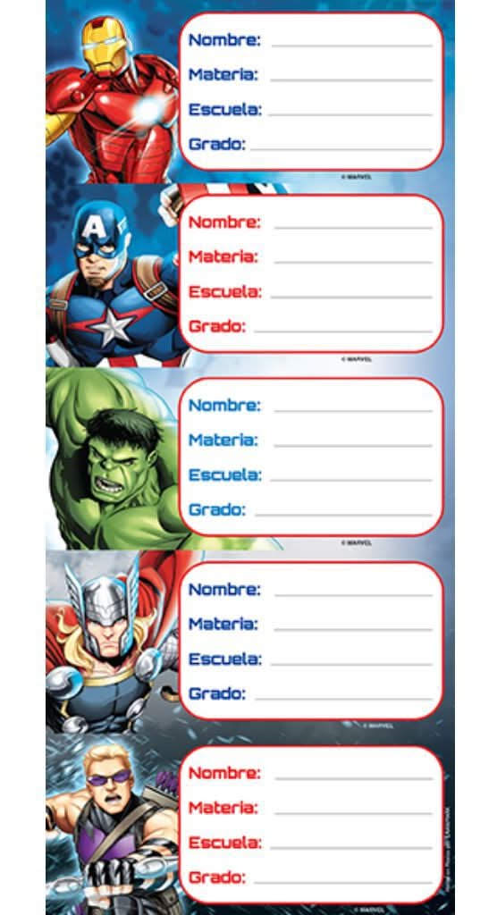 Granmark · Blister c/10 etiquetas escolares