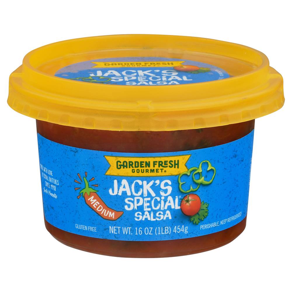 Garden Fresh Gourmet Gluten Free Medium Hot Jack's Special Salsa (1 lbs)