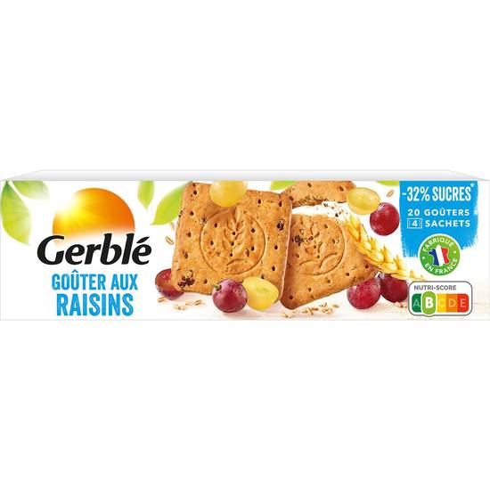Gerblé - Biscuits goûter aux raisins (20 pièces)