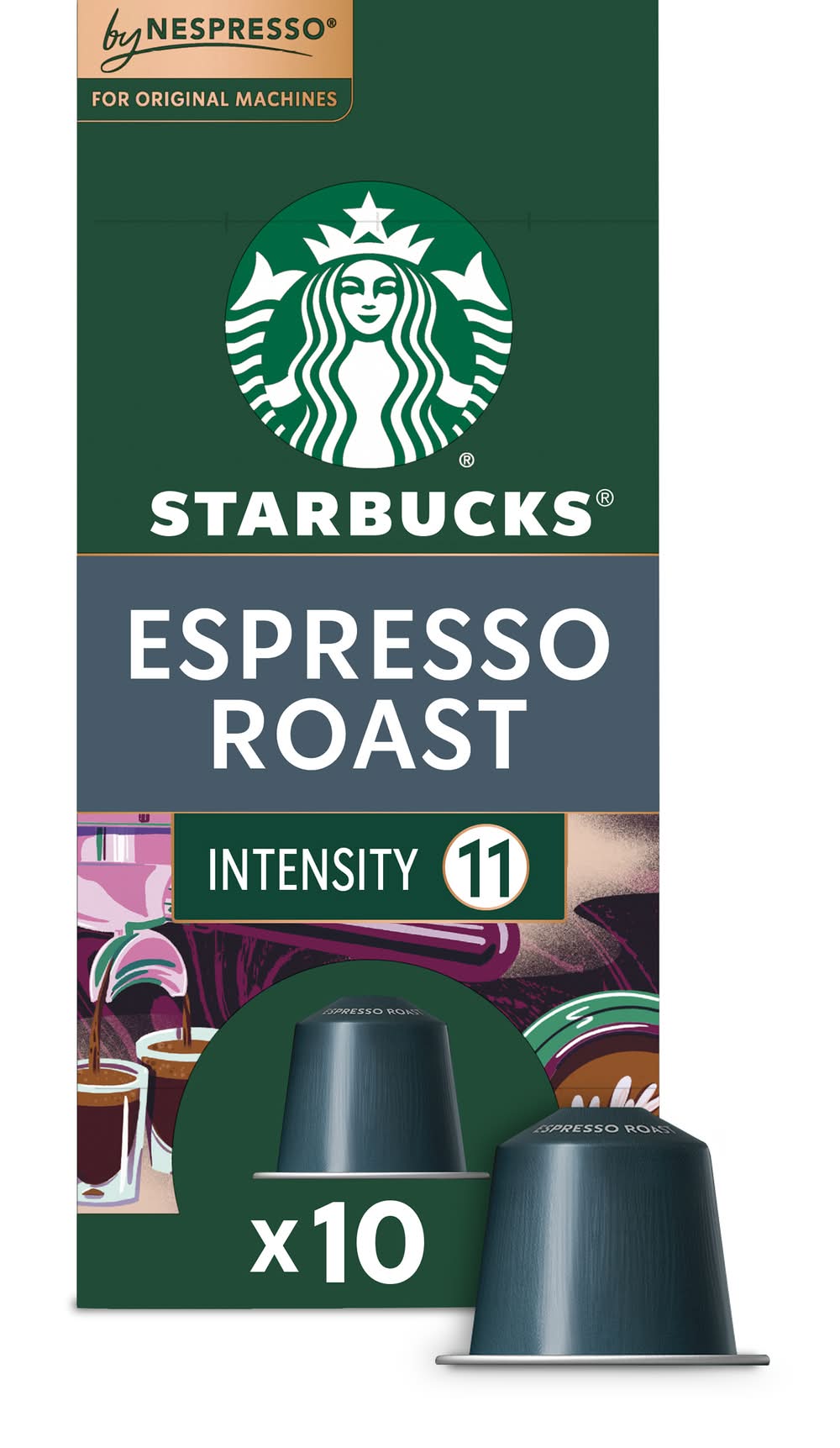 Starbucks Ground Coffee Pods, Espresso Roast (2.01 oz)