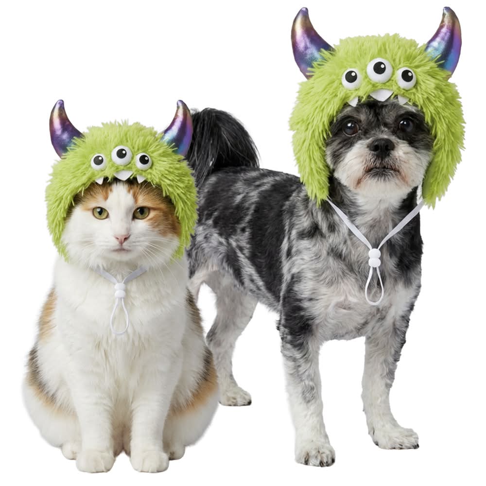 Play On Monster Headpiece Dog or Cat Costume, Medium/Large
