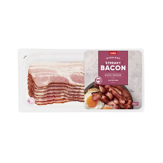 Coles Bacon Streaky 200g