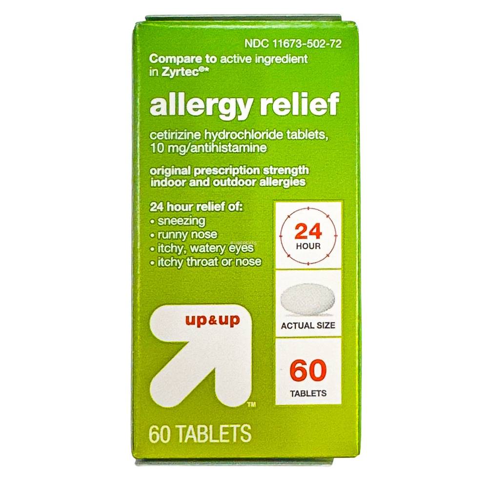 up&up Cetirizine Hydrochloride Allergy Relief Tablets (60 ct)