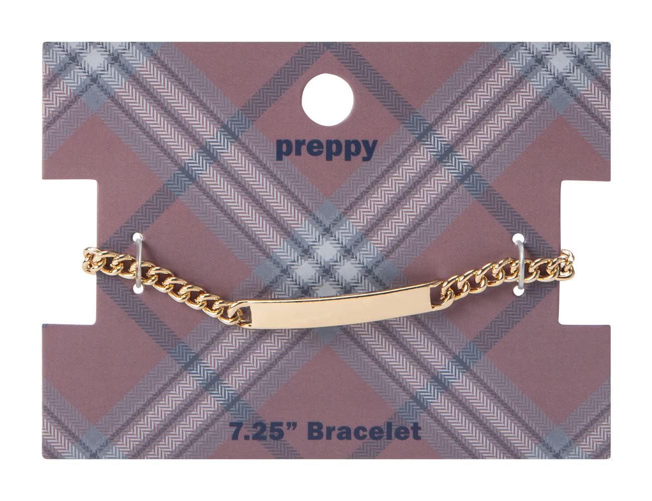 Preppy Charm Bracelet Gold Bar