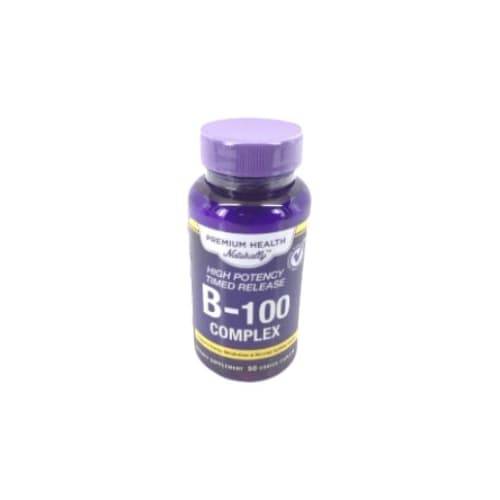 Premium Health High Potency B-100 Complex Supplement (8.64 oz)