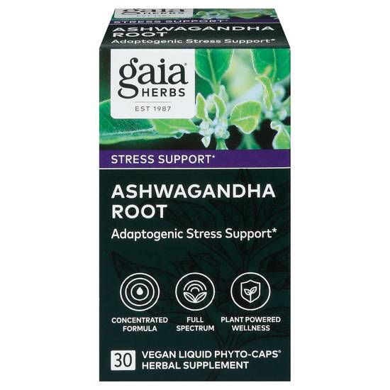 Gaia Herbs Stress Support Ashwagandha Root (30 ct)
