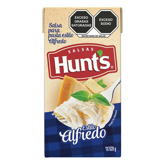 Hunt's salsa para pasta alfredo (cartón 520 g)