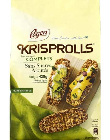 KRISPROLLS - Petits pains suédois complets sans sucres ajoutés (425g)