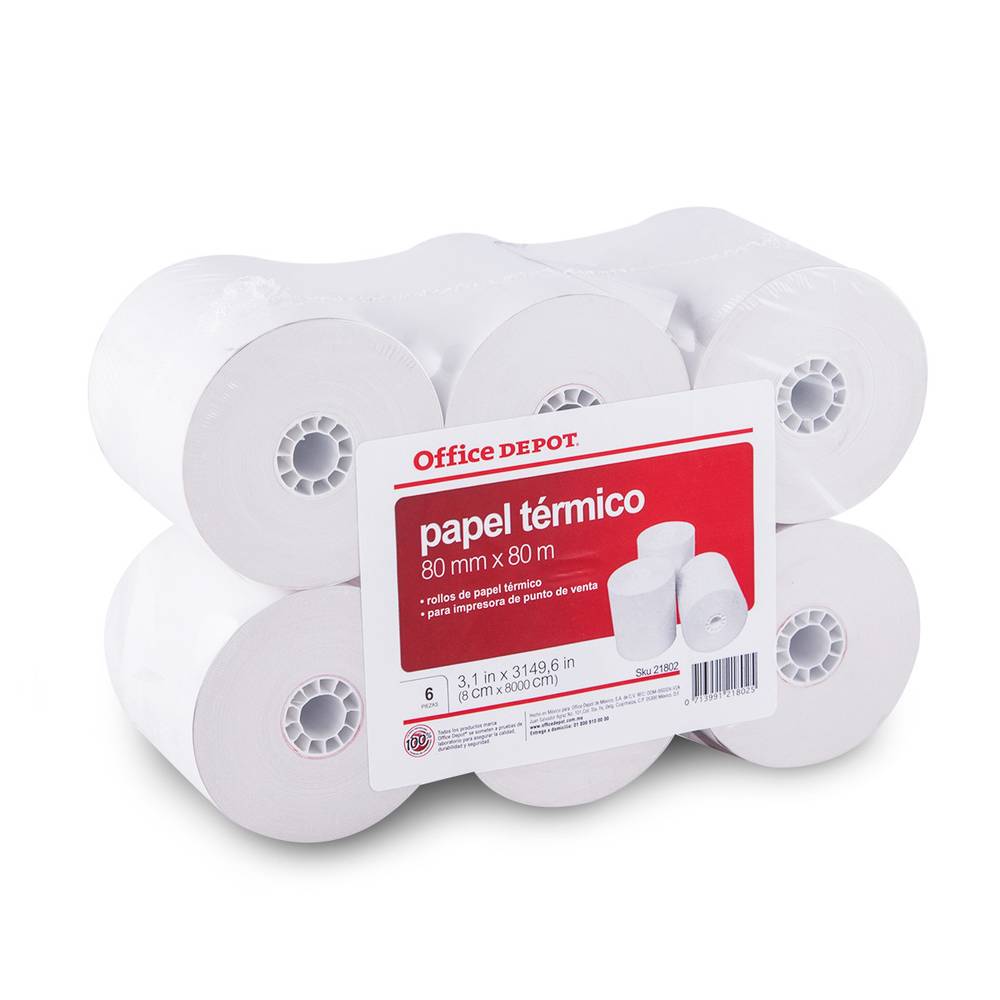 Office Depot · Papel térmico