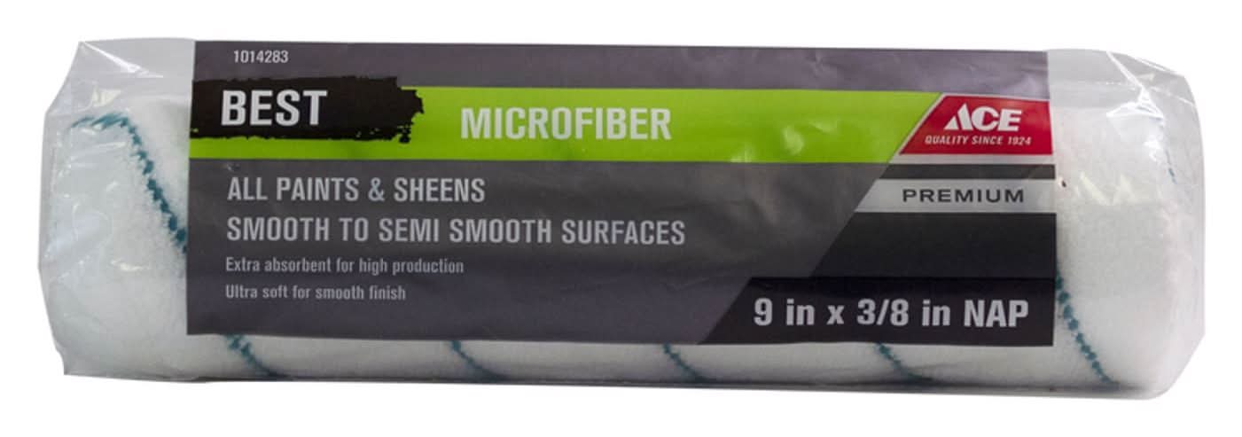 ACE Best Microfiber 9 In. W X 3/8 In. Paint Roller Cover 1 Pk