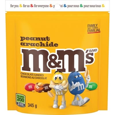 M&m's bonbons aux noix enrobés de chocolat au lait - milk chocolate coated nut candies (arachide)