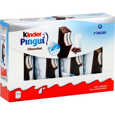 Gâteaux lait & chocolat KINDER PINGUI - la boite de 8 pièces - 240 g