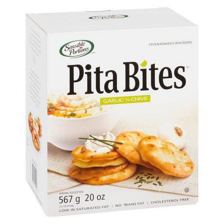 Sensible portions pita bites craquelins - pita bites crackers (garlic 'n chive)