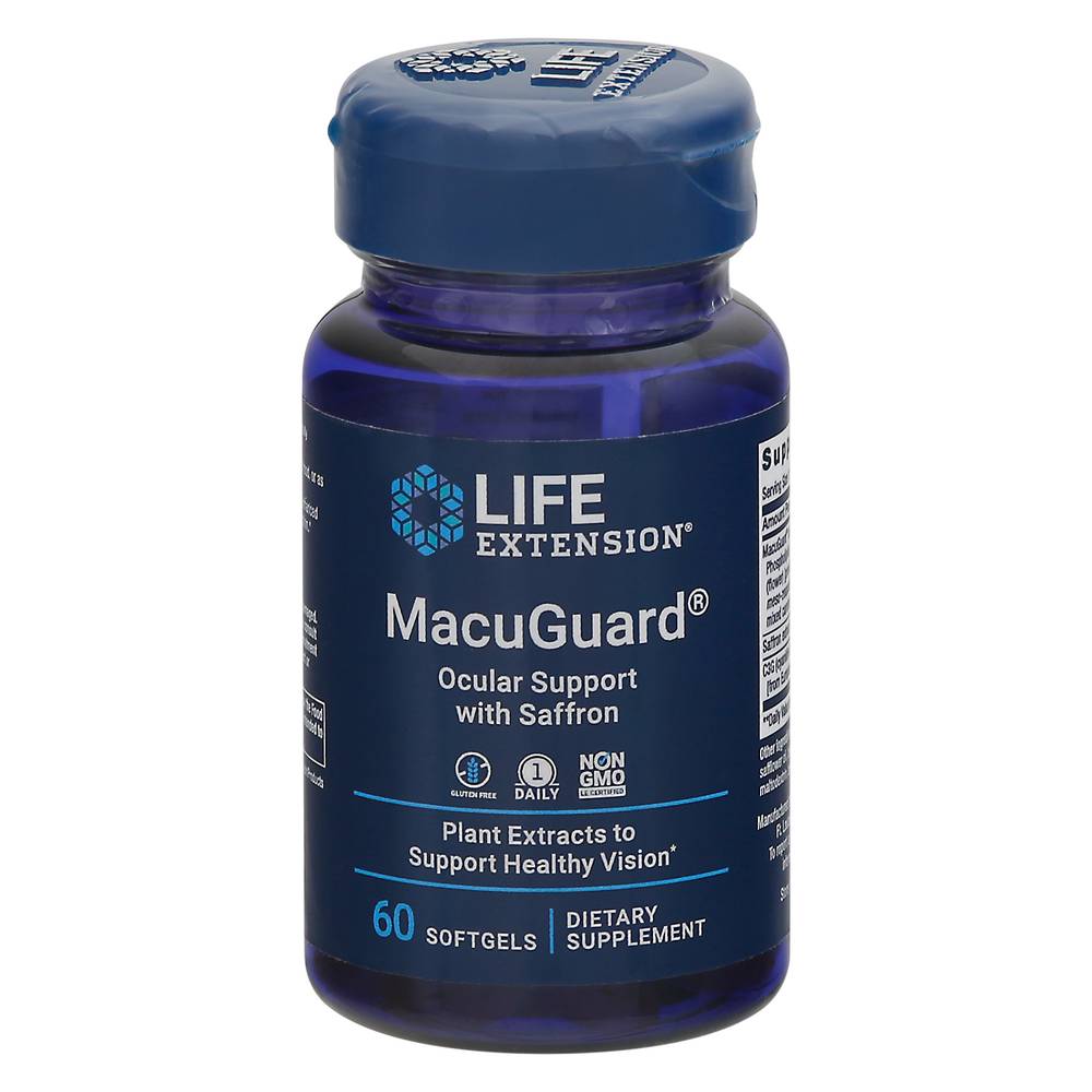 Life Extension Macuguard Ocular Support With Saffron Supplement (60 ct)