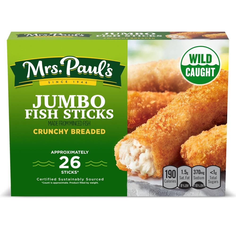 Mrs. Paul's Jumbo Fish Sticks Crunchy Breaded (23 oz)